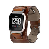 Cuff Leather Band for Fitbit Watches