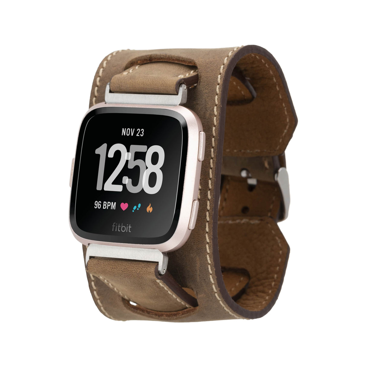 Cuff Leather Band for Fitbit Watches