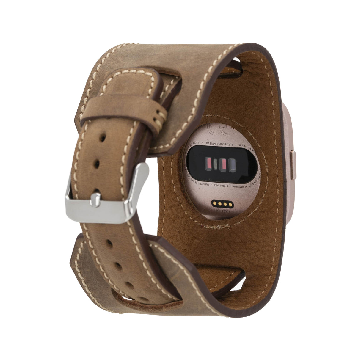 Cuff Leather Band for Fitbit Watches