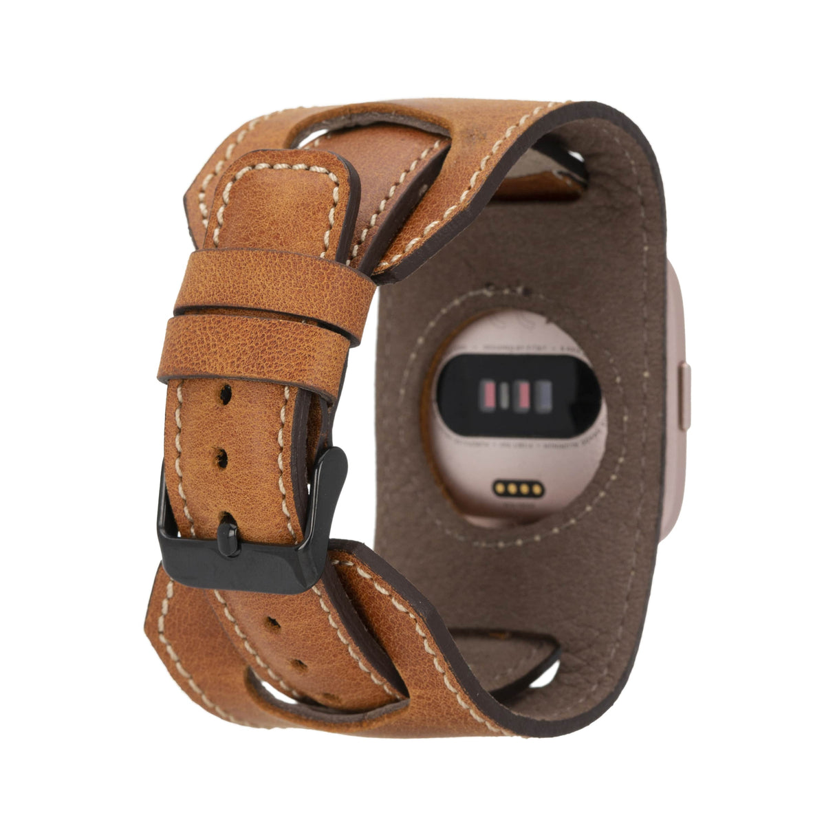 Cuff Leather Band for Fitbit Watches