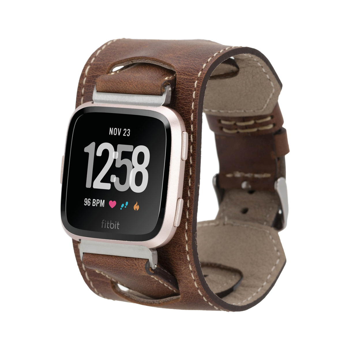 Cuff Leather Band for Fitbit Watches