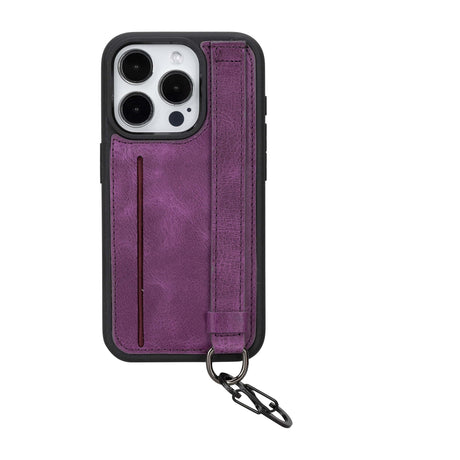 iPhone 14 Pro Snap-on Leather Grip Case