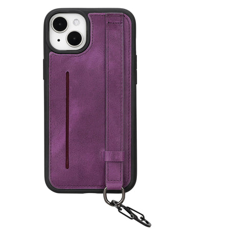 iPhone 14 Plus Snap-on Leather Grip Case