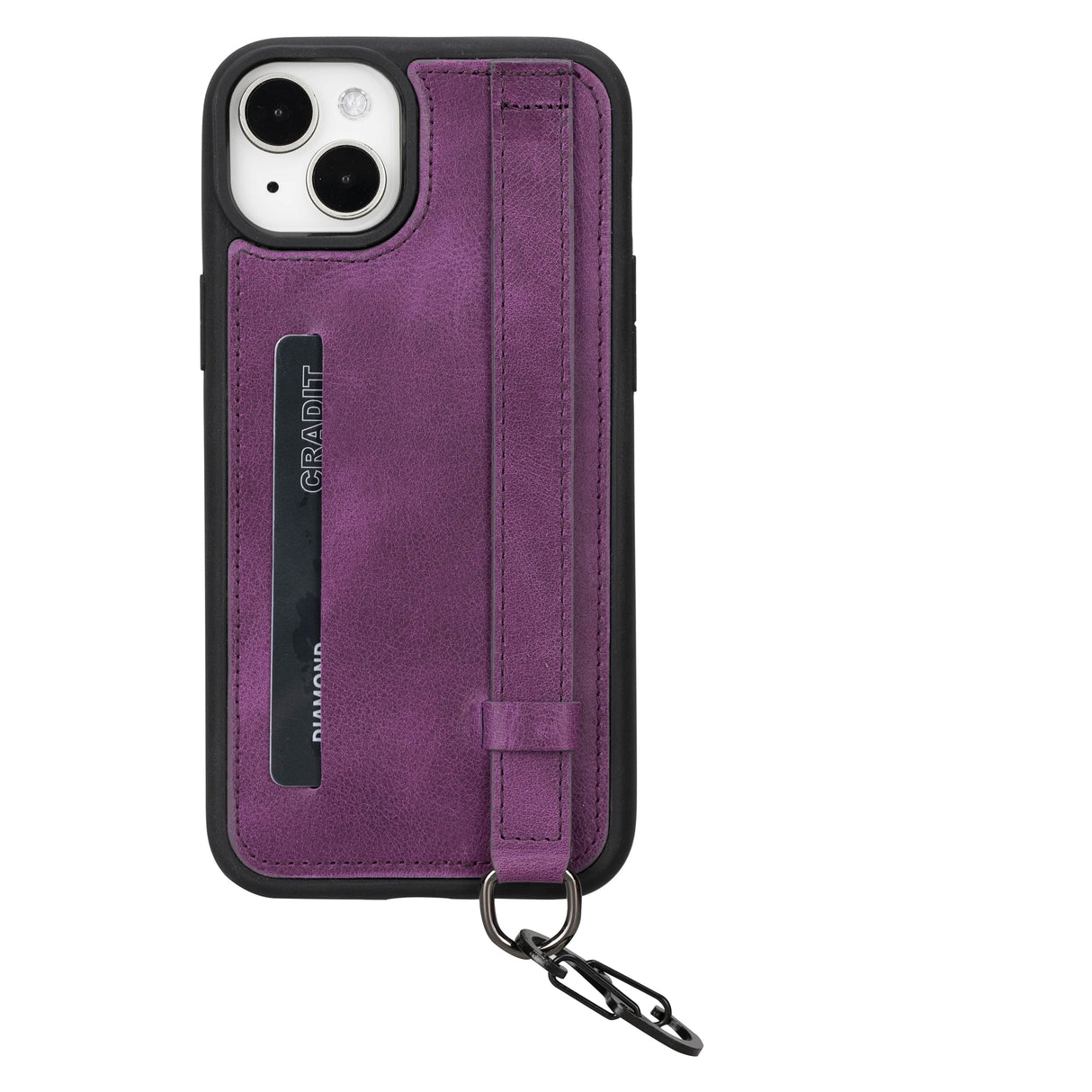 iPhone 14 Plus Snap-on Leather Grip Case