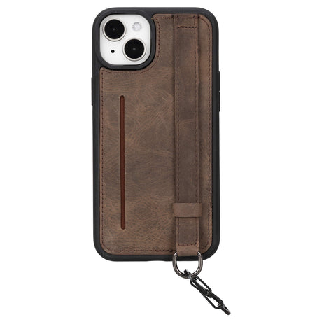 iPhone 14 Plus Snap-on Leather Grip Case