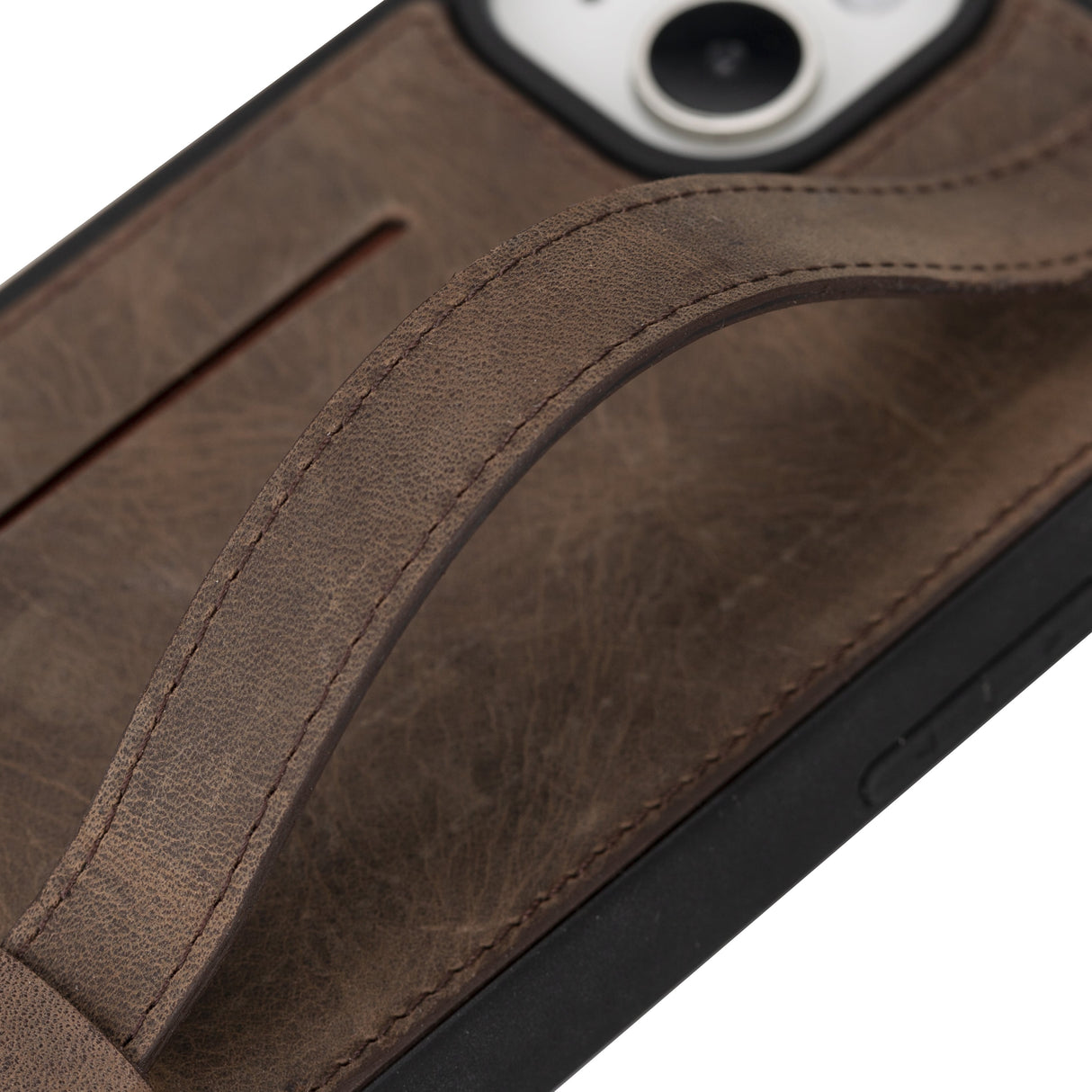 iPhone 14 Plus Snap-on Leather Grip Case