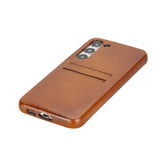 Samsung Galaxy S23 Plus  Snap-on Full Cover Leather Case with Credit Card Slots