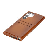 Samsung Galaxy S23 Ultra Snap-on Full Cover Leather Case with Credit Card Slots