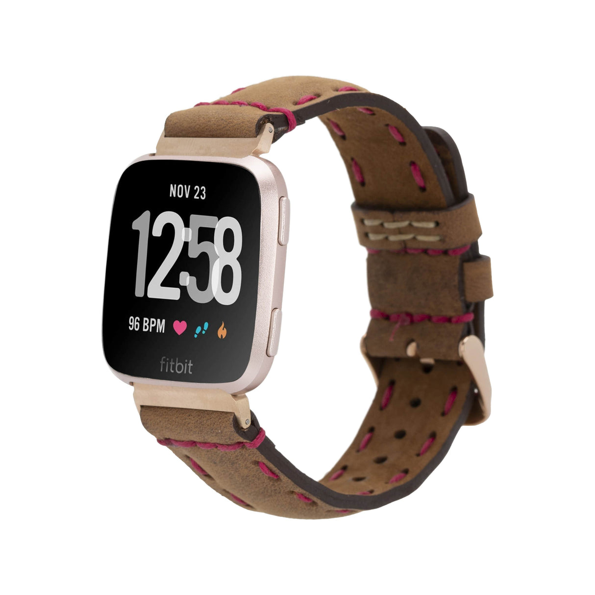 Full Stitch Leather Band for Fitbit Watch