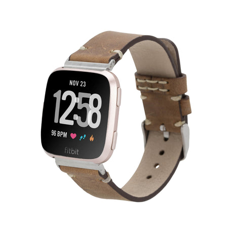 Stitch End Leather Band for Fitbit Watch