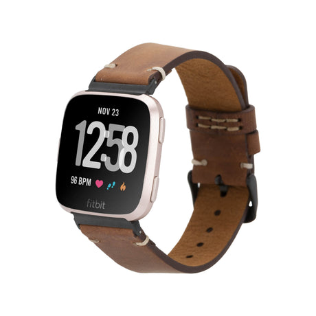 Stitch End Leather Band for Fitbit Watch