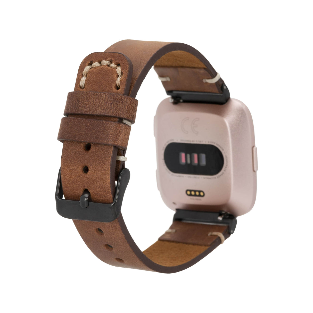 Stitch End Leather Band for Fitbit Watch