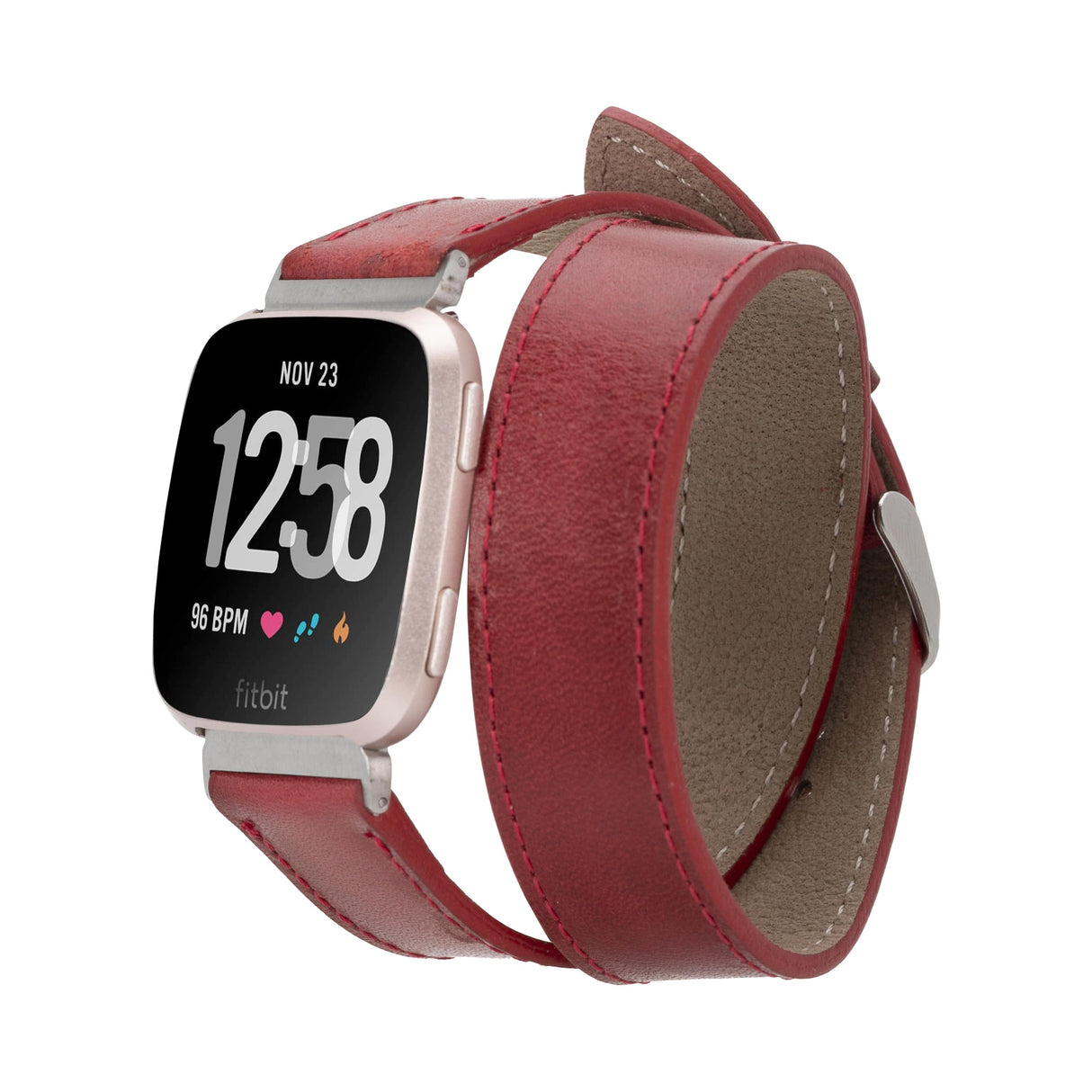 Double Tour Leather Band  for Fitbit Watches