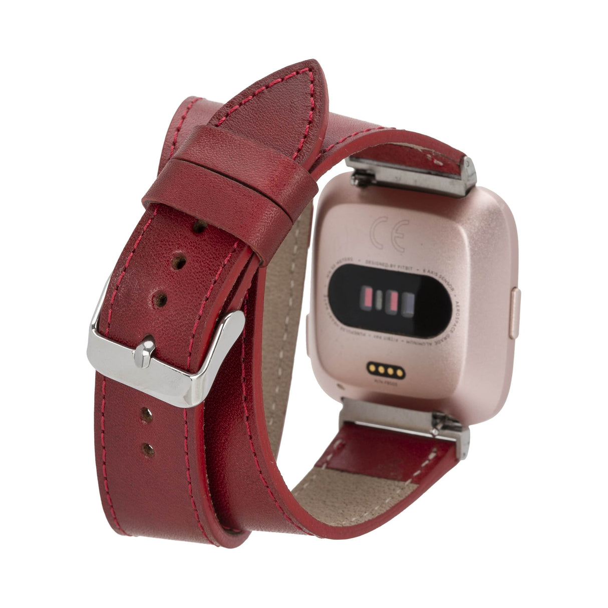 Double Tour Leather Band  for Fitbit Watches