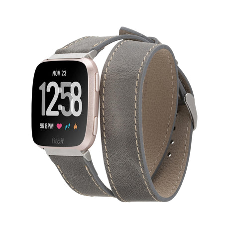 Double Tour Leather Band  for Fitbit Watches