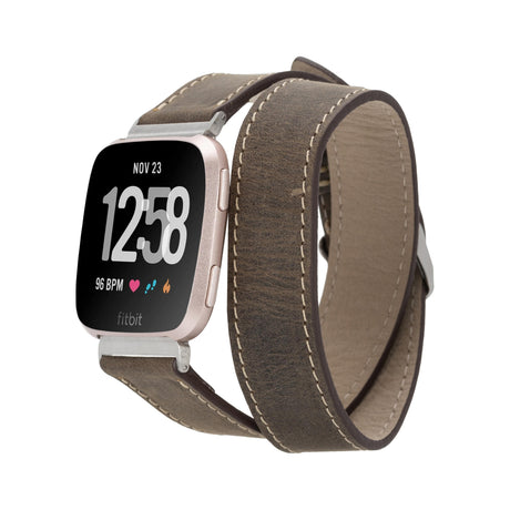 Double Tour Leather Band  for Fitbit Watches