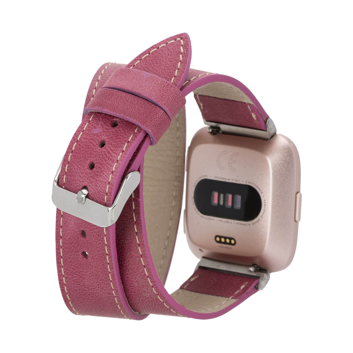 Double Tour Leather Band  for Fitbit Watches