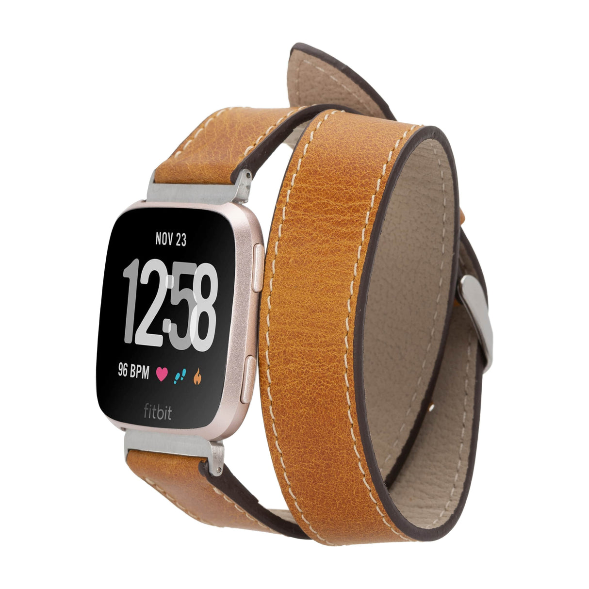 Double Tour Leather Band  for Fitbit Watches