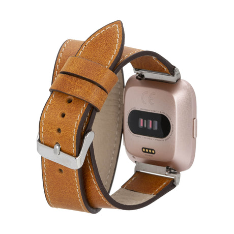 Double Tour Leather Band  for Fitbit Watches