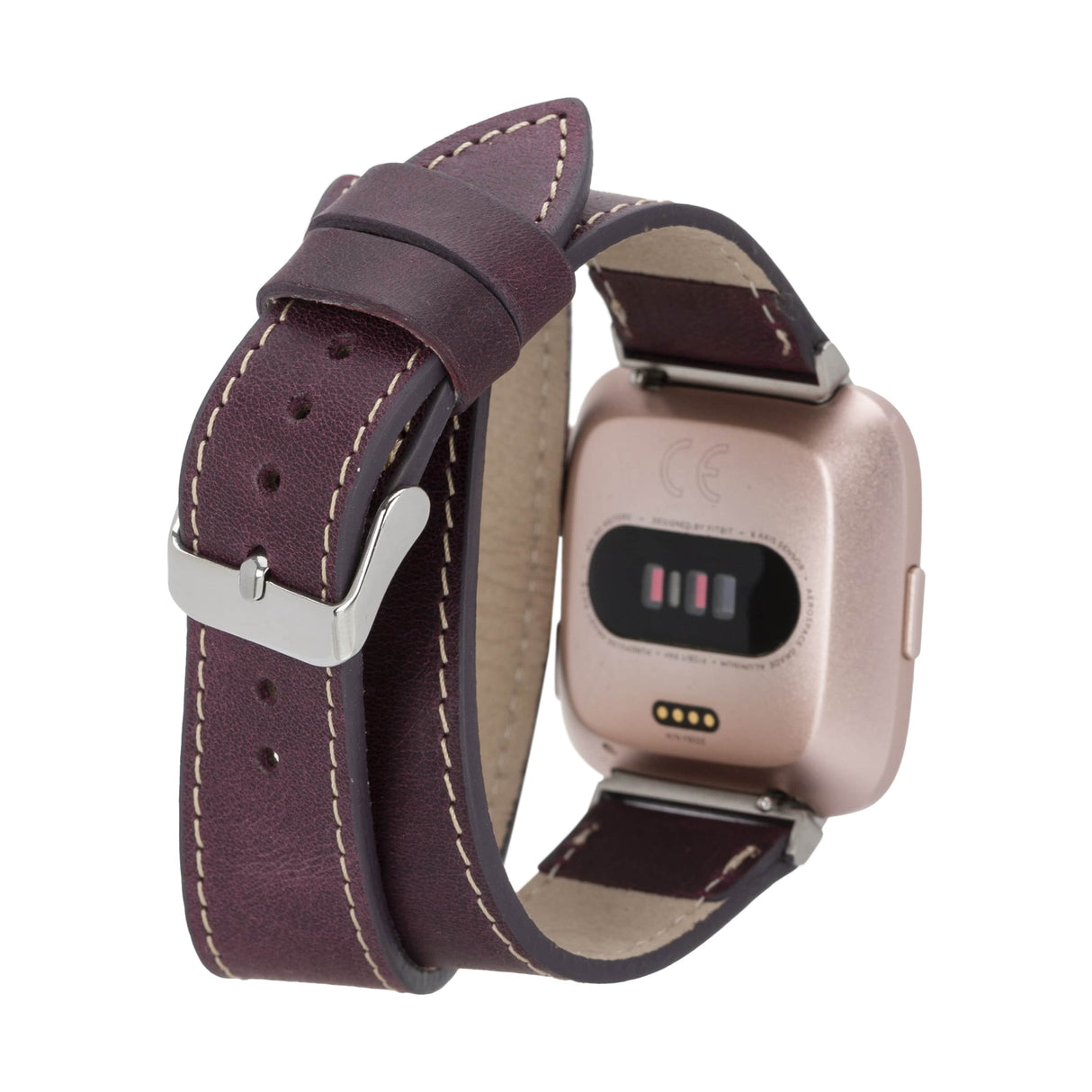 Double Tour Leather Band  for Fitbit Watches