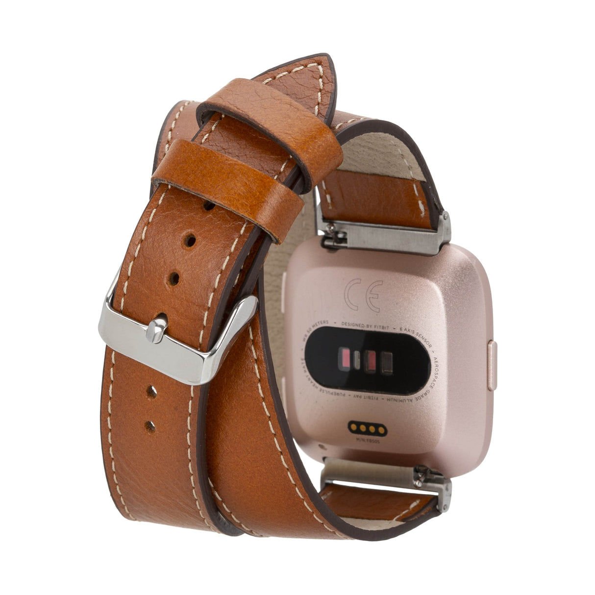 Double Tour Leather Band  for Fitbit Watches