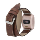 Double Tour Leather Band  for Fitbit Watches