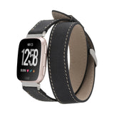 Double Tour Leather Band  for Fitbit Watches