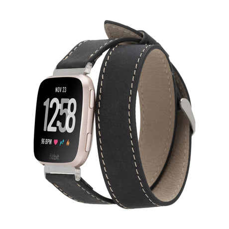 Double Tour Leather Band  for Fitbit Watches