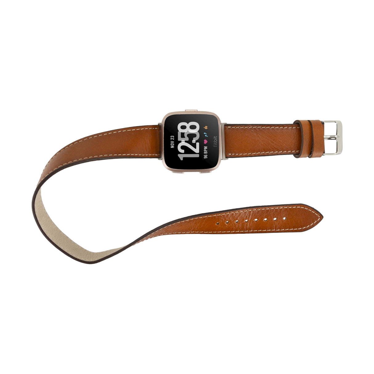 Double Tour Leather Band  for Fitbit Watches