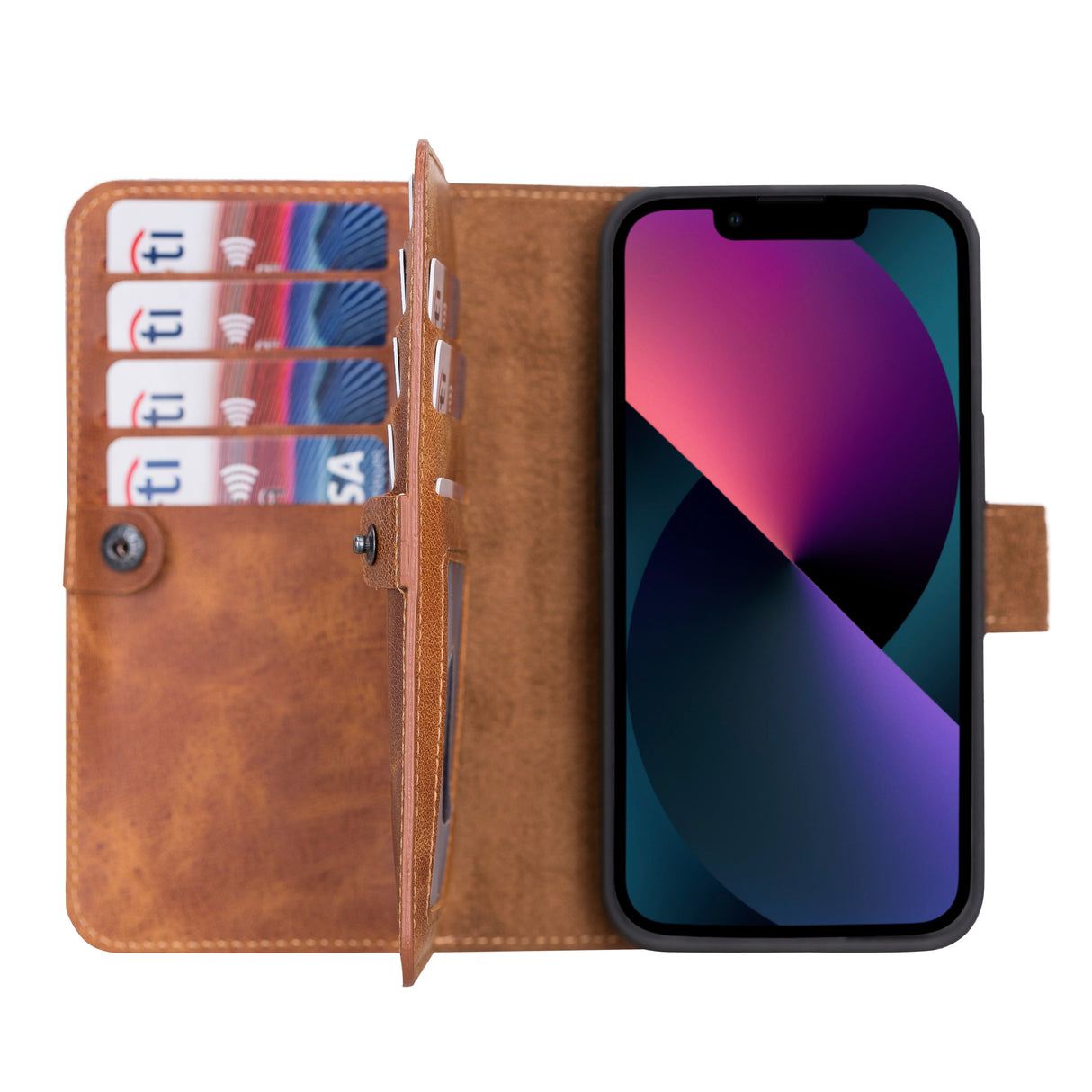 iPhone 13 Leather Dual Wallet Case