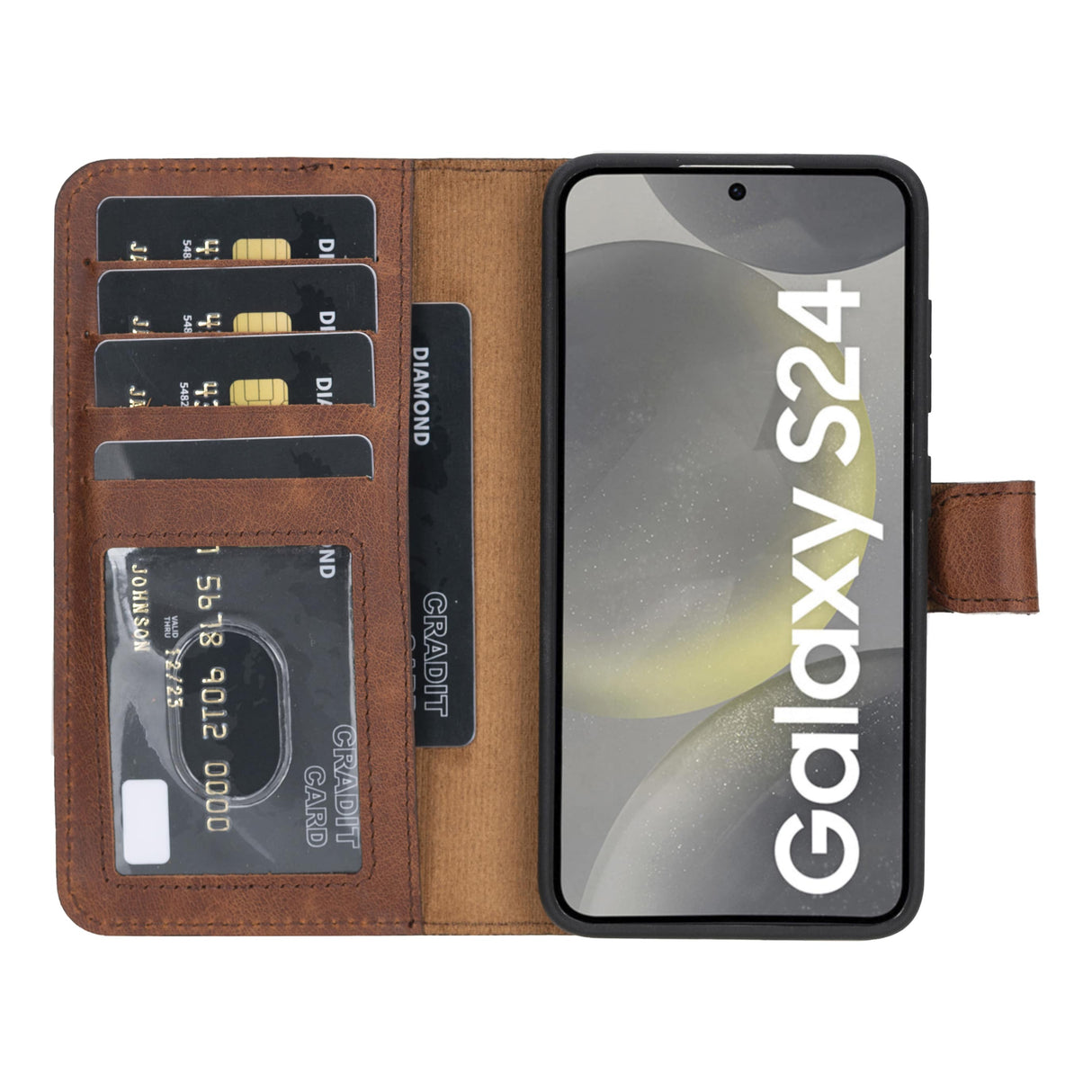 Samsung Galaxy S24 Magnetic Detachable Leather Wallet Case