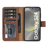 Samsung Galaxy S24 Magnetic Detachable Leather Wallet Case