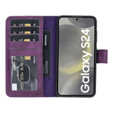 Samsung Galaxy S24 Magnetic Detachable Leather Wallet Case