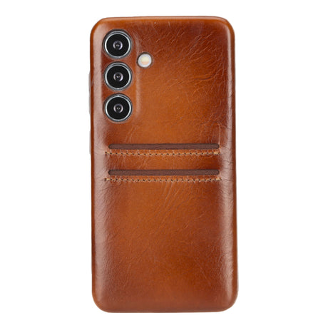 Samsung Galaxy S24 Snap-on Full Cover Leather Case with Credit Card Slots