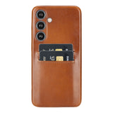 Samsung Galaxy S24 Plus Snap-on Full Cover Leather Case with Credit Card Slots