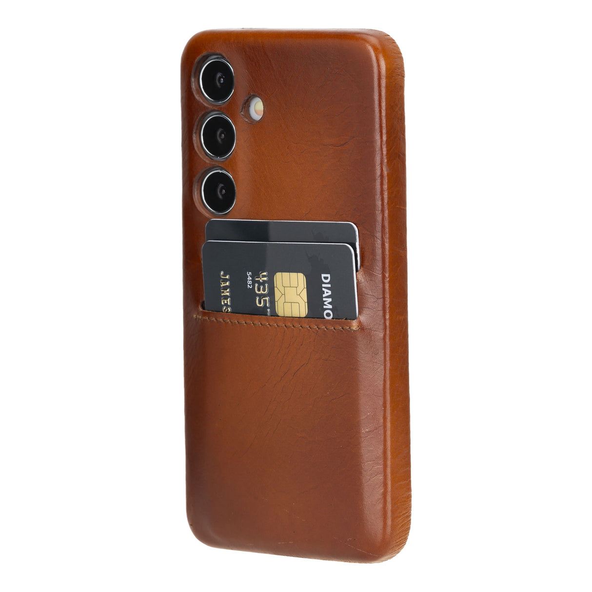 Samsung Galaxy S24 Snap-on Full Cover Leather Case with Credit Card Slots