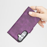 Samsung Galaxy S24 Magnetic Detachable Leather Wallet Case