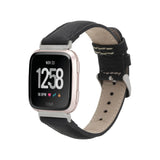 Active Pebbled Leather Fitbit Watch Band_black_4