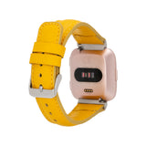 Active Pebbled Leather Fitbit Watch Band_yellow_6