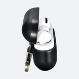 AirPods 1/2 Leather Protective Case Cover with Hook_black_2