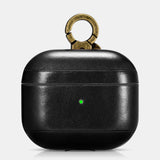 AirPods 3 Leather Protective Case Cover with Hook_black_1