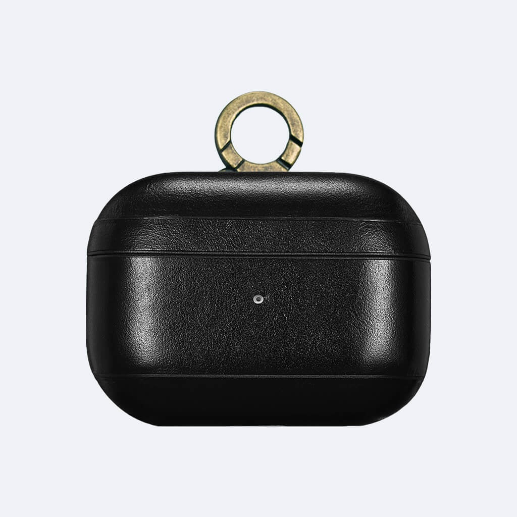 AirPods Pro Leather Protective Case Cover with Hook_black_1