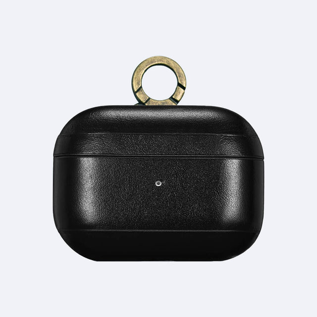 AirPods Pro Leather Protective Case Cover with Hook_black_1