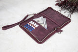 Handcrafted Leather Zipped Passport Holder with Wristlet