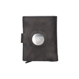 Premium RFID Blocking Leather Pop-Up AirTag Card Holder and Wallet