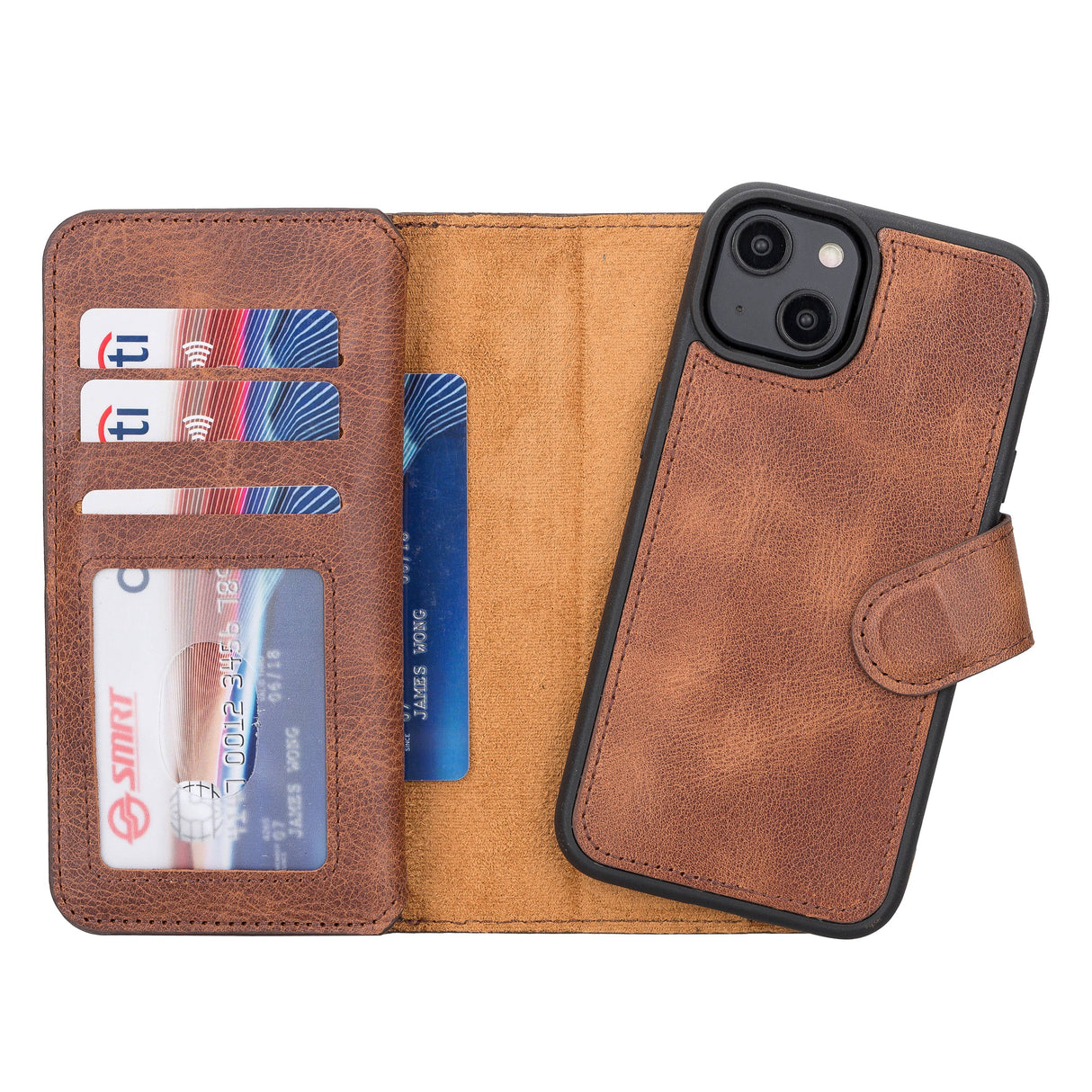 iPhone 14 Leather Dual Wallet Case