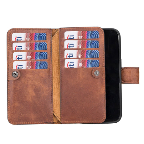 iPhone 14 Pro Dual Leather Wallet Case