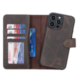 iPhone 14 Pro Max Dual Leather Wallet Case