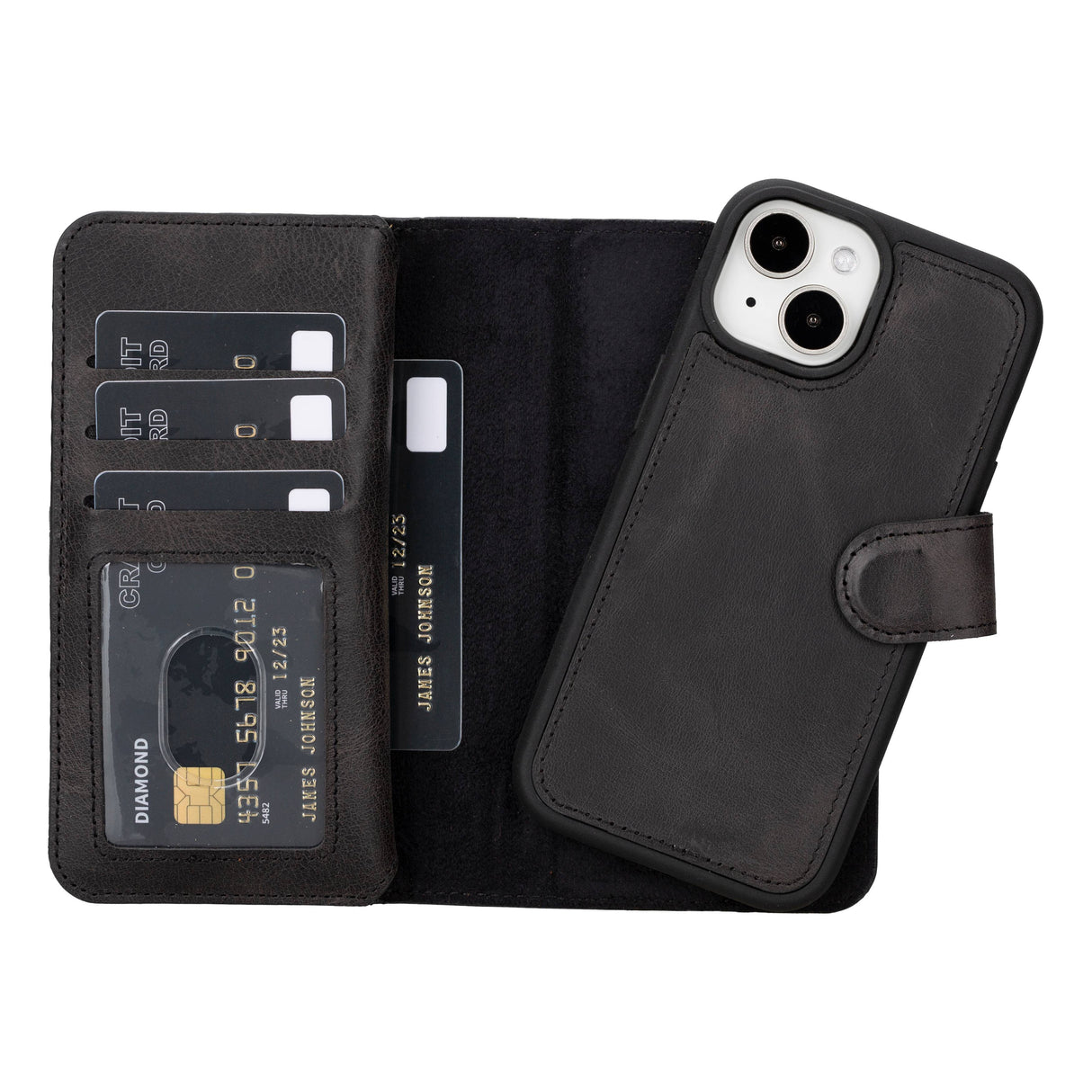 iPhone 16 Leather Dual Wallet Case