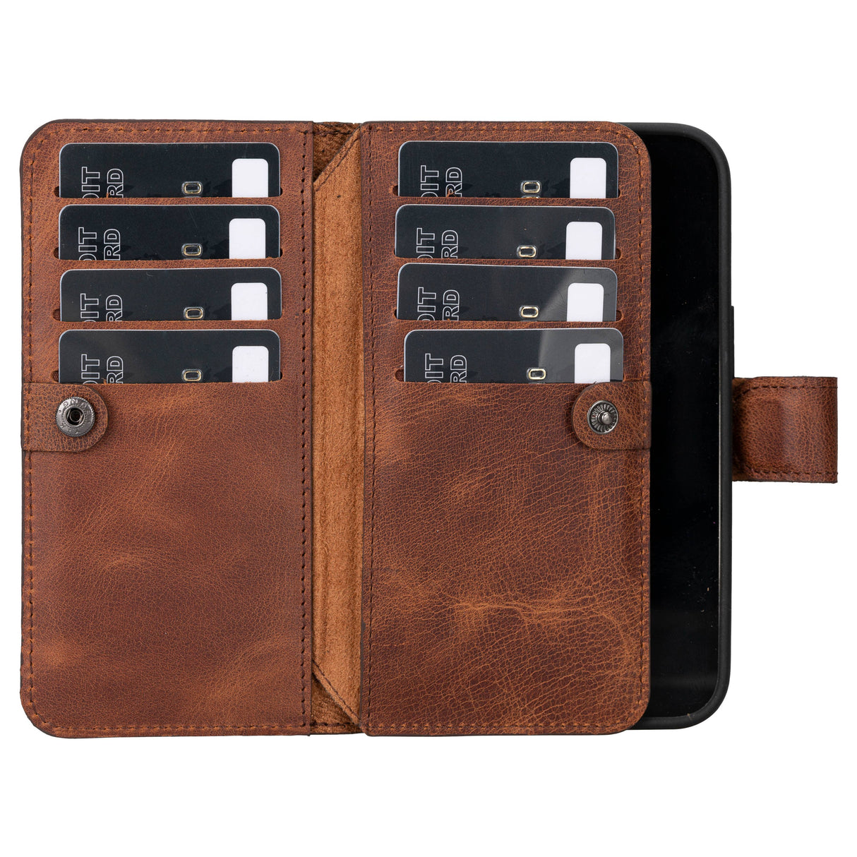 iPhone 15 Leather Dual Wallet Case